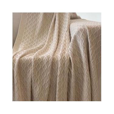 Imagem de Manta Tricot Entrelace Offwhite