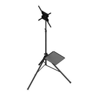 Imagem de Suporte vertical tripé para tv com bandeja para notebook - suporte par