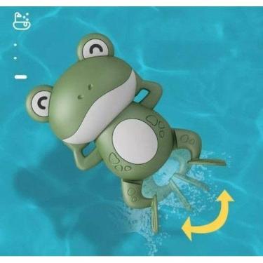 Imagem de Brinquedo Nadador Para Bebê De Banho Sapo Nada - NoBrand, Verde