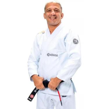 Imagem de Kimono Collab 2.0 Branco Jiu Jitsu Trançado BJJ Atama, Branco, A2, Uni