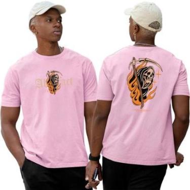 Imagem de Camiseta Basica Algodão‎ The Dark Mode Dead Orange Abstract-Unissex