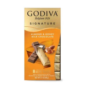 Imagem de Chocolate Godiva Signature Mini Bar Leite Com Amendoa e Mel 90 gr