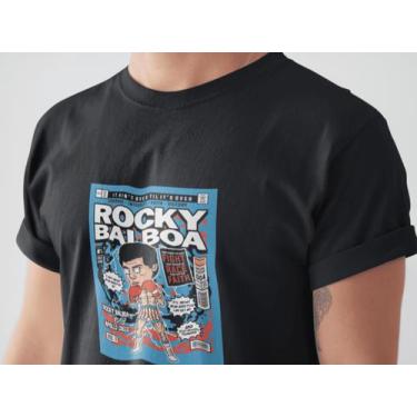 Imagem de Camiseta Poster Pop Style Inspiração ROCK BALBOA Estampa DTF 100% Algo