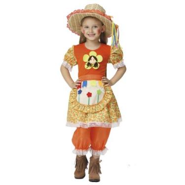 Imagem de Vestido de Quadrilha Infantil Festa Junina Caipira São João - Fantasia