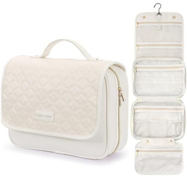 Imagem de Bolsa de higiene de viagem suspensa PACKISM em couro PU xadrez acolcho