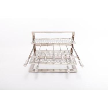 Imagem de Suporte/grill pratique para grelha e espetos para churrasqueira pre mo