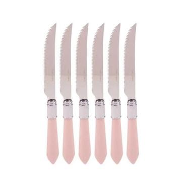 Imagem de Conjunto 6 Facas Para Churrasco em Aço Inox com Cabo Plástico 23cm Mot
