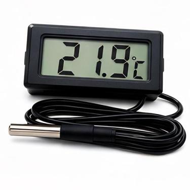Imagem de Termômetro Digital Sonda Sensor Temperatura LCD Alta Precisão Aquário 