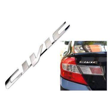 Imagem de Emblema Letreiro Honda Civic 2012 2013 2014 15 2016 Cromado - ALG