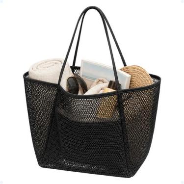 Imagem de Bolsa Sacola De Ombro Grande Tecido Espaçosa Compras E Praia - Hxt, Pr