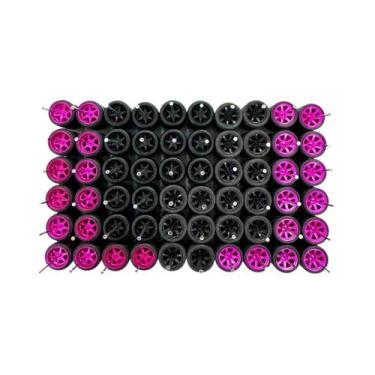 Imagem de Pneus De Borracha De 11mm Com Aros Para Modelos De Carros Em Escala 1/