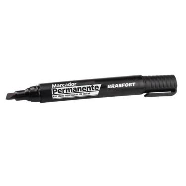 Imagem de Caneta Marcador Permanente Brasfort Ponta Grossa Polipropileno 1 Unidade Preto