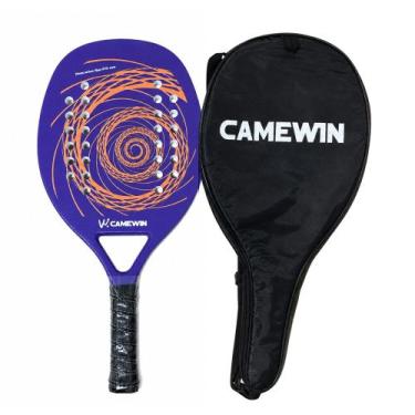 Imagem de Raquete Beach Tennis Camewin Fibra de Carbono, Roxo