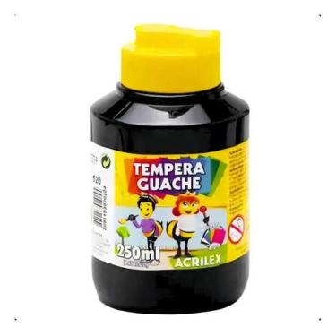 Imagem de Tempera Guache 250ml Preto Acrilex
