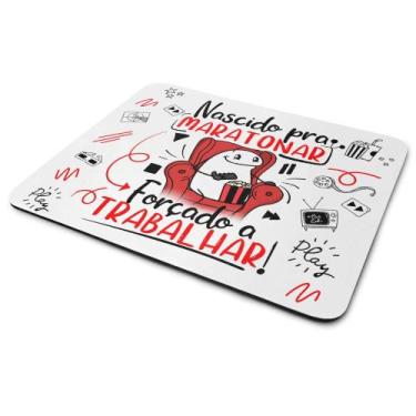 Imagem de Mouse Pad Divertido Flork - Nascido pra maratonar - JPS INFO