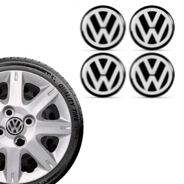 Imagem de Kit 4 Emblema Vw Volkswagen para Calota Grid Aro 13 14 15