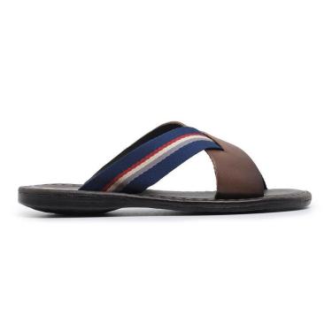 Imagem de Chinelo Centuria Em Couro Tan Masculino-Masculino