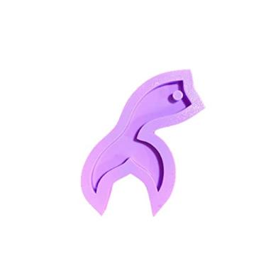 Imagem de Confeitaria dos Moldes, R87 Molde de silicone cauda de sereia chaveiro resina