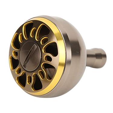 Imagem de VGEBY Puxador de molinete de pesca, botão de substituição de 38 mm para molinetes giratórios 2000-6000 (café dourado)