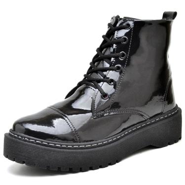 Imagem de Coturno Peccato Power Dark 12 Verniz Preto