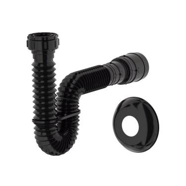 Imagem de Sifão Sanfonado Extensível Censi 74cm Preto