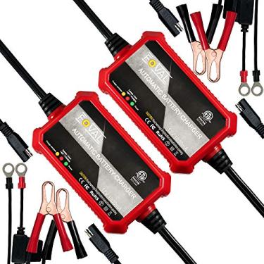 Imagem de Carregador de bateria FOVAL 1000 mA, carregador automático inteligente de 12 V para motocicletas, quadriciclos, trailers, barcos e mais