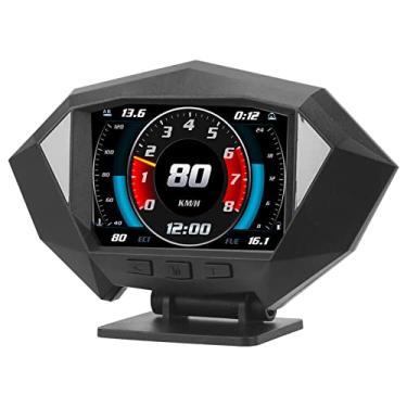 Imagem de HUD medidor, medidor de inclinação HD display LCD carro HUD GPS OBD2 modo para condução segura