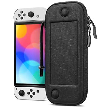 Imagem de Fintie Capa de transporte fina para Nintendo Switch OLED modelo 2021/Switch 2017 - [Slim Fit] Bolsa de armazenamento de viagem protetora à prova de choque com 10 cartuchos de jogos para Switch Console