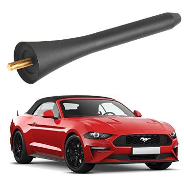Imagem de KSaAuto Antena curta para Ford Mustang conversível 2015-2021, antena Stubby Mustang, substituição de antena de alumínio preto de 12,7 cm, acessórios Ford Mustang projetados para recepção otimizada de rádio de carro