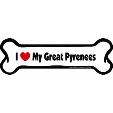 Imagem de Imagine This Company I Love My Breed Ímã para animais de estimação em forma de osso; Ímãs removíveis para carros, geladeiras, armários e muito mais, acessórios elegantes inspirados em animais de