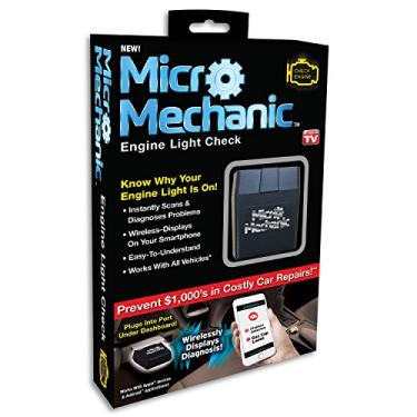 Imagem de Ontel Micro Mechanic | Scanner portátil ODB2 de ferramenta de diagnóstico de leitor de código de carro | Bluetooth sem fio, compatível com iOS e Android, como visto na TV