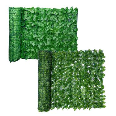 Imagem de Tela de privacidade para cerca de folhas artificiais enfurecidas, para ambientes externos, jardim, sintético, Ivy, folha de hedge, privacidade, cerca, tela de parede, tela decorativa para cerca verde