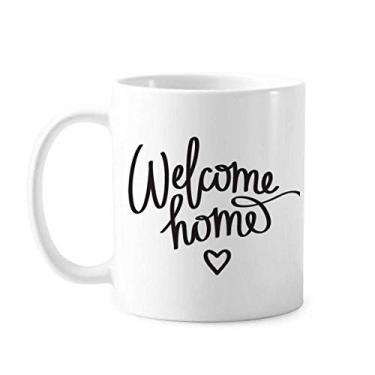 Imagem de Welcome Home Citação Art Deco Presente Caneca Moda Cerâmica Café Porcelana Utensílios de Mesa