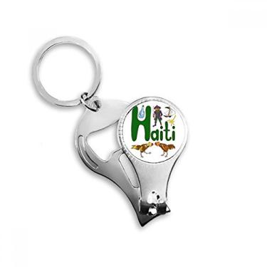 Imagem de Chaveiro abridor de garrafa cortador de unhas padrão nacional do Haiti