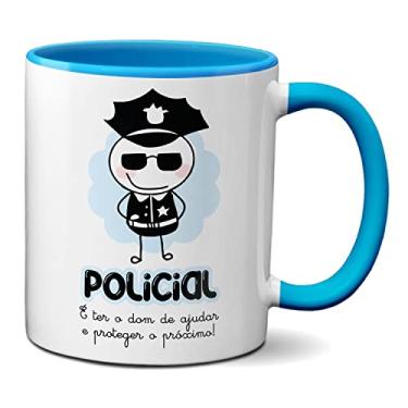 Imagem de Caneca Policial É Ter O Dom De Ajudar e Proteger O Próximo (Azul)