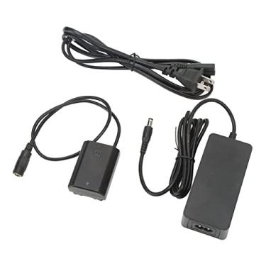 Imagem de Bateria falsa para câmera digital, NP FZ100 DC 8V 3A 24W adaptador de fonte de alimentação proteção contra sobretensão 5,5x2,1 conector CC para câmera digital (plugue dos EUA)