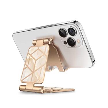 Imagem de i-Blason Suporte de celular para mesa, suporte de celular, serve para todos os smartphones, iPhone 16 15 14 13 Pro Max, suporte dobrável para celular, dourado