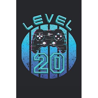 Imagem de Level 20 Controller: Gaming Notebook 20 Birthday - 120 lined pages to write thoughts, ideas and impressions |Dina5 |Funny gamer gift idea for nerds ... who love their PS console and controller