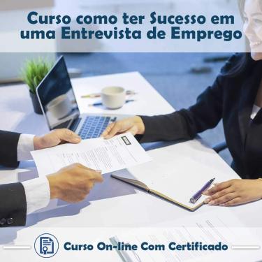 Imagem de Curso online em videoaula de como ter Sucesso em uma Entrevista de Emprego com certificado + 2 brindes