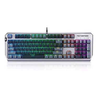 Imagem de Teclado Mecânico Motospeed CK80 Preto Switch Azul RGB