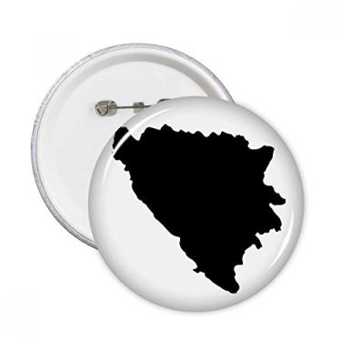 Imagem de Mapa da Bósnia e Herzegovina com broches redondos e decoração de roupas, 5 peças, presente