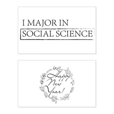 Imagem de Citação I Major In Social Science New Year Festival Cartão de felicitações Bless Message Present