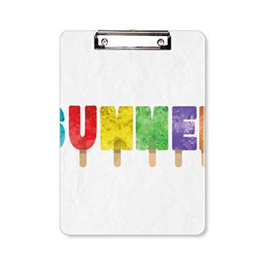 Imagem de Palavra em inglês de verão, picolé, pasta de sorvete, placa de apoio A4