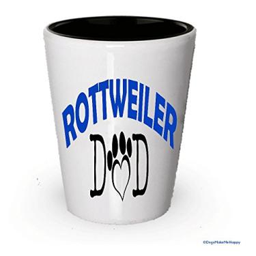 Imagem de Copo de shot para pai e mãe do Rottweiler – Presentes para casais de rottweiler (1, pai)