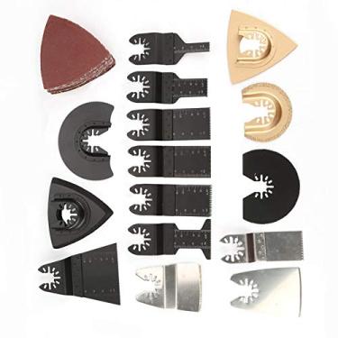 Imagem de Kit de acessórios oscilantes, kit de acessórios de lâminas de serra, preto, durável em uso, resistente ao desgaste e super durável para casa de plástico de metal macio