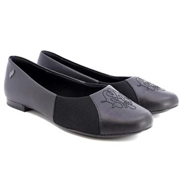 Imagem de Sapatilha Couro Usaflex Bordada Joanete - Preto - 35