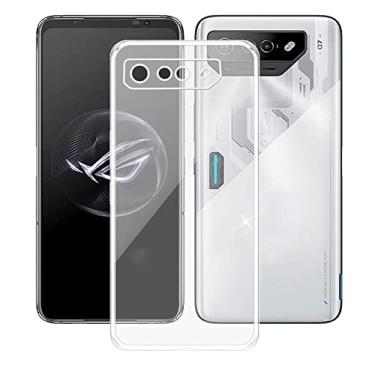Imagem de AQGG Capa para Asus ROG Phone 7 [6,8 polegadas], capa protetora de telefone de borracha flexível transparente para celular Asus ROG Phone 7 - transparente