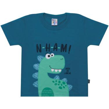 Imagem de Infantil - Camiseta Petróleo - Meia Malha Camiseta Azul Ref:46654-342-M  menino