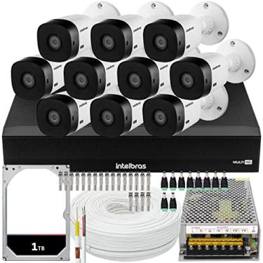 Imagem de Kit Cftv 10 Cameras Full Hd VHL 1220 Dvr Intelbras 3116C 1TB