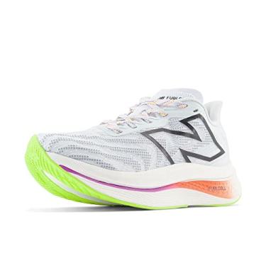 Imagem de New Balance FuelCell Supercomp Trainer V2 Tênis de corrida feminino, Azul gelo/libélula neon, 5.5 Wide